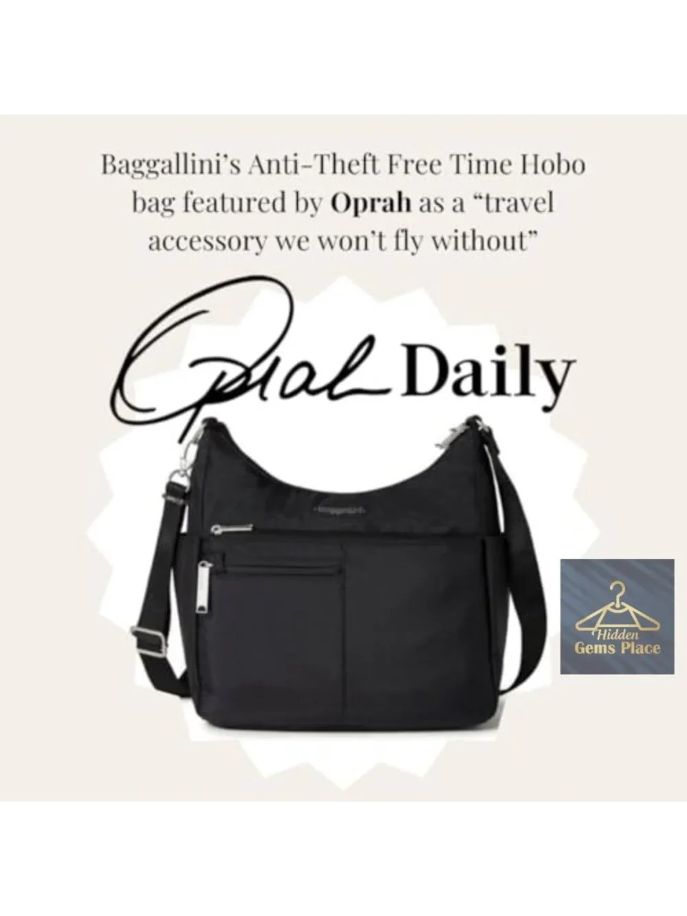 Anti-theft Crossbody Bag with RFID Blocking and Locking Zippers